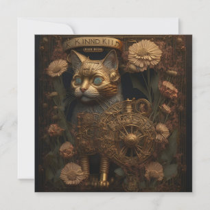 Steampunk-Katze gothische Digitalkunst
