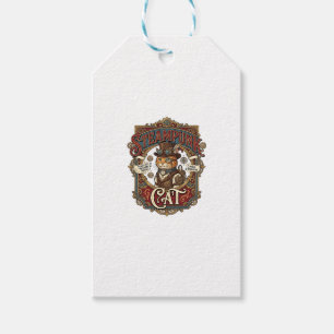 Steampunk-Katze Katze Steampunk Vintage Geschenkanhänger
