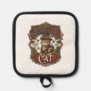 Steampunk-Katze Katze Steampunk Vintage Topflappen