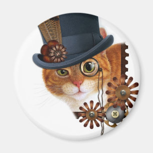 Steampunk Katze Magnet