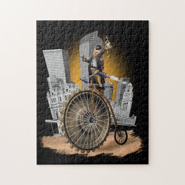 Steampunk-Katze-Puzzle Puzzle (Vertikal)