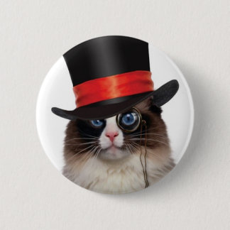Steampunk Katzen-Button-Rückseiten-Knopf Button