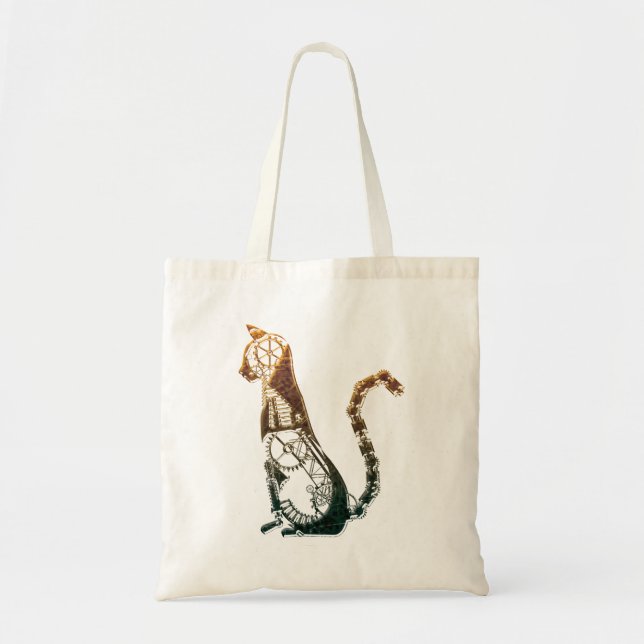 Steampunk Katzentaschen Tragetasche (Vorne)