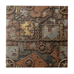 Steampunk-Keramikfliese Fliese