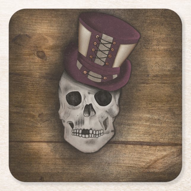 Steampunk-Kissen Rechteckiger Pappuntersetzer (Vorderseite)