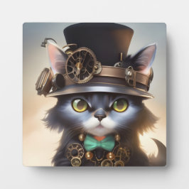 Steampunk Kitten Fotoplatte