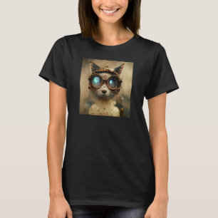 Steampunk Kitty Cat Engineer T-Shirt