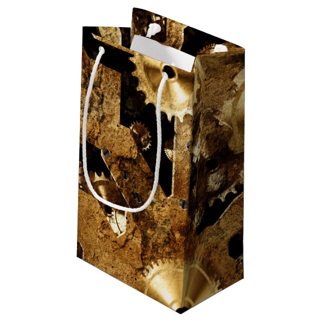 Steampunk Kleine Geschenktüte (Rückseite Schrägansicht)