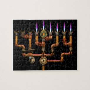 Steampunk - Klempnerarbeit - Die Menora anzünden Puzzle