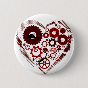 Steampunk Knopf Button