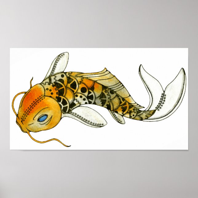 Steampunk Koi Poster (Vorne)