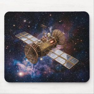 Steampunk-Kommunikationssatellit Sternenmeer Mousepad