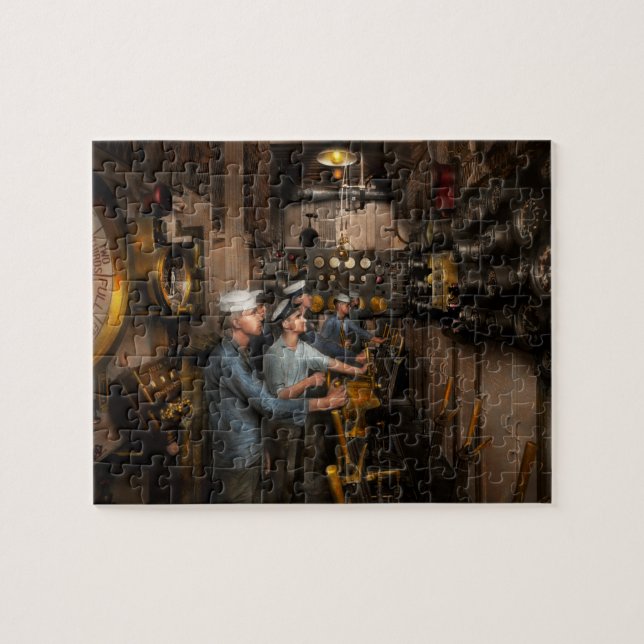 Steampunk - Kontrollen auf dem USS Washington 1920 Puzzle (Horizontal)