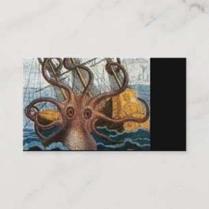 Steampunk-Kraken Riesenkrake Nautilus Visitenkarte