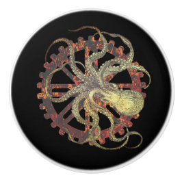 Steampunk-Kraken und robustes Uhrwerk Keramikknauf