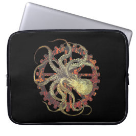 Steampunk-Kraken und robustes Uhrwerk Laptopschutzhülle