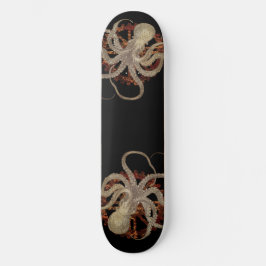 Steampunk-Kraken und robustes Uhrwerk Skateboard