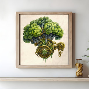 Steampunk Küchenkunst, Broccoli Poster