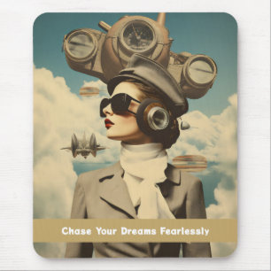 Steampunk Lady Chase Your Dreams Furchtlos Mousepad