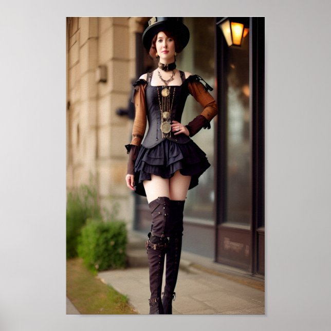 Steampunk Lady Poster (Vorne)