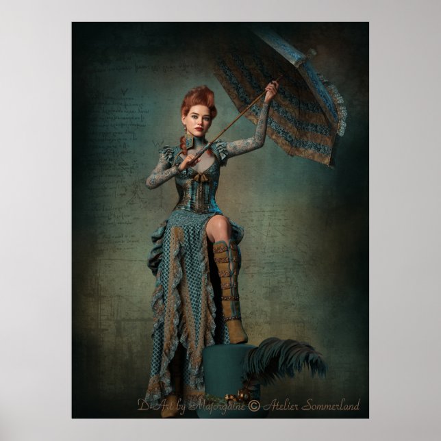 Steampunk Lady Poster (Vorne)