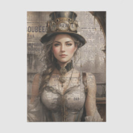 Steampunk Lady, Viktorianische Ephemera Seidenpapier