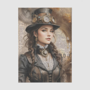 Steampunk Lady, Viktorianische Ephemera Seidenpapier