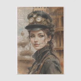 Steampunk Lady, Viktorianische Ephemera Seidenpapier