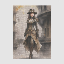 Steampunk Lady, Viktorianische Ephemera Seidenpapier