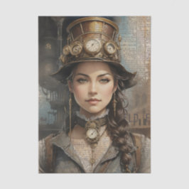 Steampunk Lady, Viktorianische Ephemera Seidenpapier
