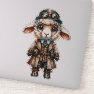 Steampunk Lamb Transparenter Aufkleber