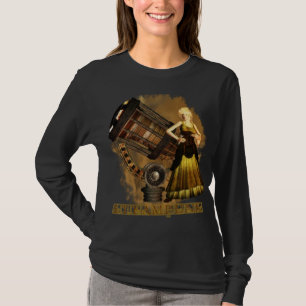 Steampunk langer Sleve T Ceris teleskopischer T-Shirt