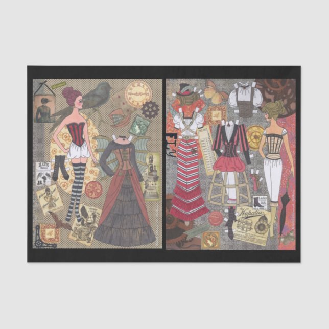 Steampunk launisches seidenpapier (Vorderseite)