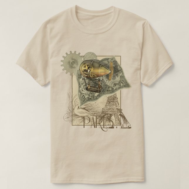 Steampunk lenkbar-Luft-Ausflug-T - Shirt (Design vorne)