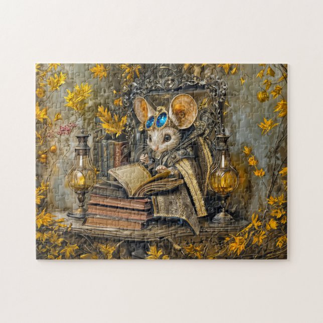 Steampunk-Lesemaus Puzzle (Horizontal)