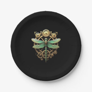 Steampunk Libelle viktorianische Kunst mechanische Pappteller