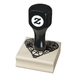 Steampunk Liebe Heart Gummistempel