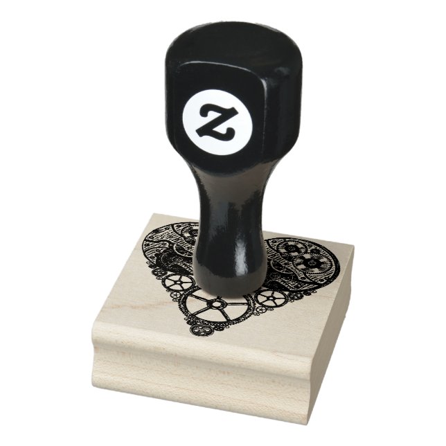 Steampunk Liebe Heart Gummistempel (Stempel)