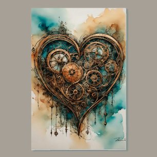 Steampunk Liebe Valentine Poster