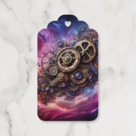 Steampunk, Lila und rosa Geschenkanhänger