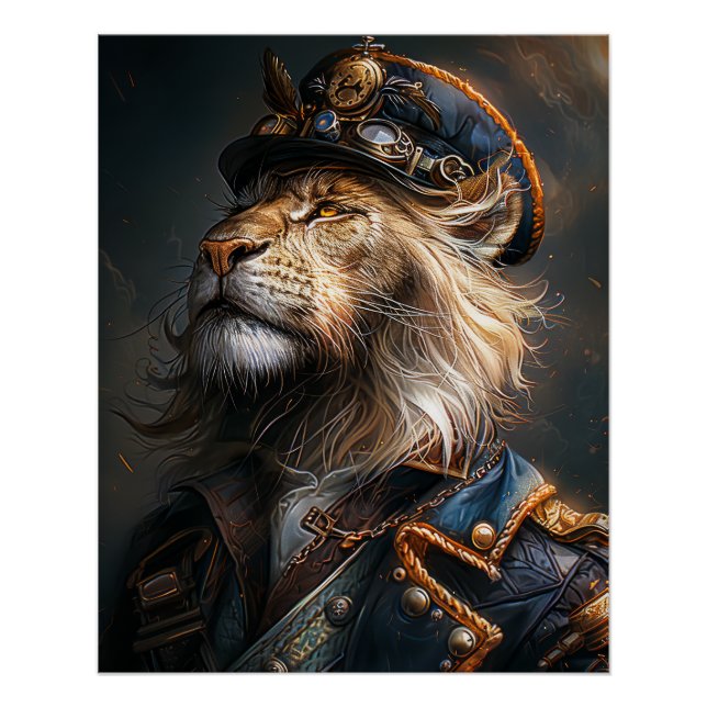Steampunk Lion Poster (Vorderseite)