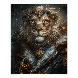 Steampunk Lion Poster