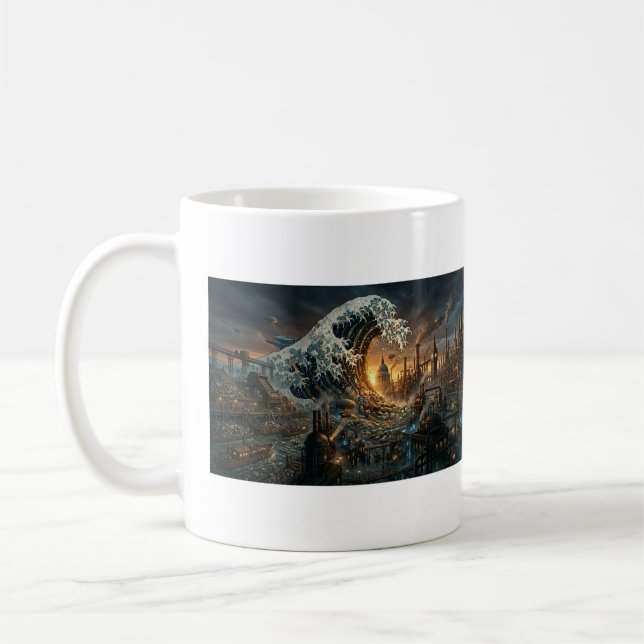 Steampunk London "Great Pollution Wave" Tasse (Links)