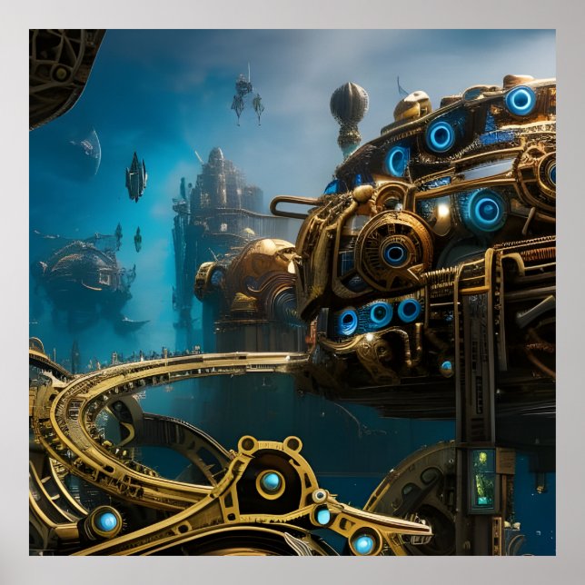 Steampunk Lost City of Atlantis Poster (Vorne)
