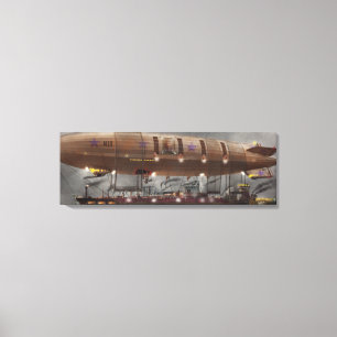 Steampunk - Luftschiff - Airship Maximus Leinwanddruck