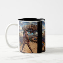 Steampunk-Luftschiff-Aviatorin Vintage