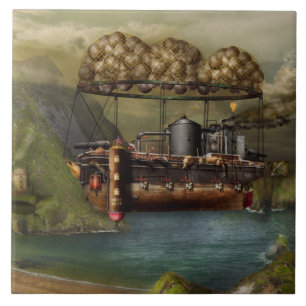 Steampunk - Luftschiff - Die originale Arche Noah Fliese