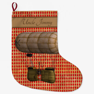 Steampunk-Luftschiff Großer Weihnachtsstrumpf