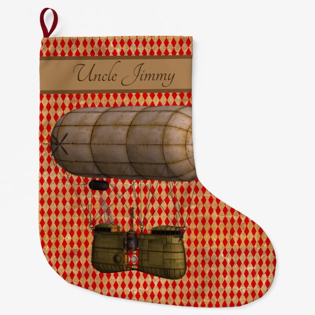 Steampunk-Luftschiff Großer Weihnachtsstrumpf (Vorderseite)