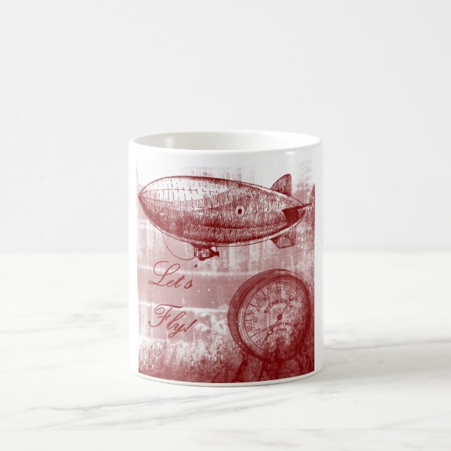Steampunk Luftschiff Kaffeetasse (Mittel)